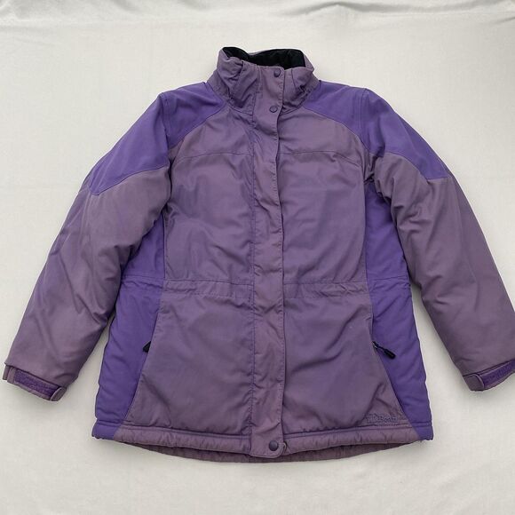 LL Bean Jacket Womens Medium Purple PrimaLoft Insulated Ski Snow Coat Winter - Picture 1 of 14